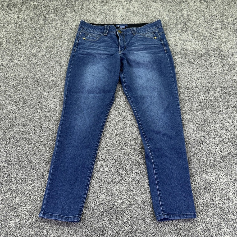 Democracy Jeans Womens 16 Blue Absolution Skinny High Rise Stretch Denim